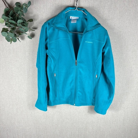 Columbia Tops - Columbia > Teal Full-Zip Jacket 14/16